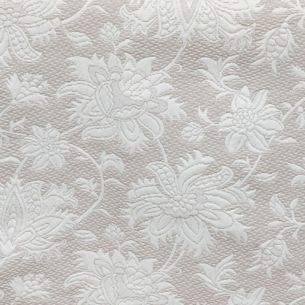 Kissen Jacquard mit Blumen Muster beige